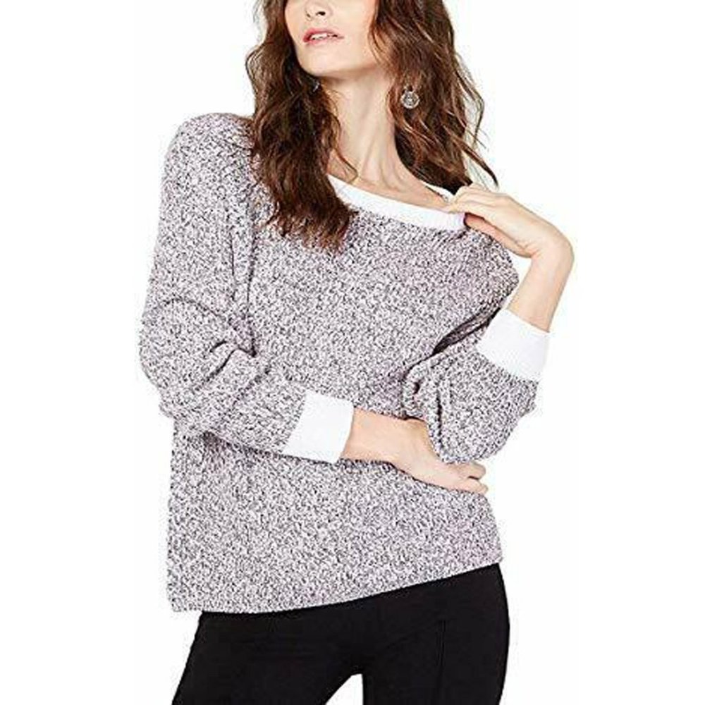 INC Womens Cotton Marled Sweater XL